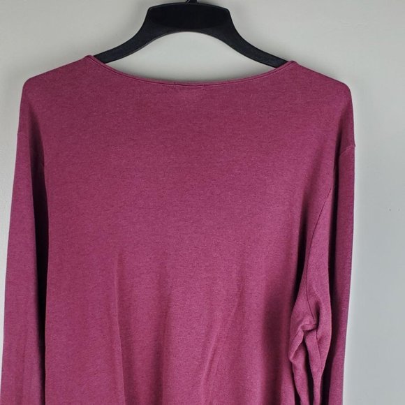 Old Navy V-Neck XXL Purple Blouse Long Sleeve Top - Picture 2 of 8